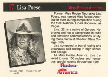 1991 Rodeo America Set B #17 Lisa Poese Back